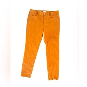 LOFT Burnt Orange Skinny Ankle Pants‎